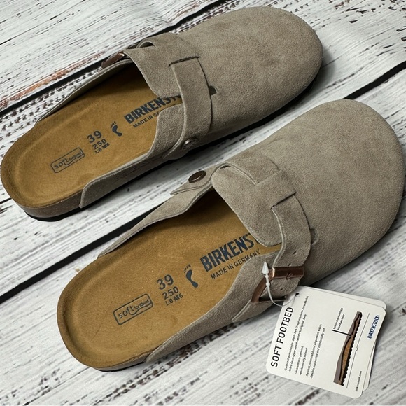 NWT Birkenstock Boston Clog Taupe Size 6 7 7.5 8 8.5 9 9.5 Soft Footbed Women’s - Picture 5 of 5